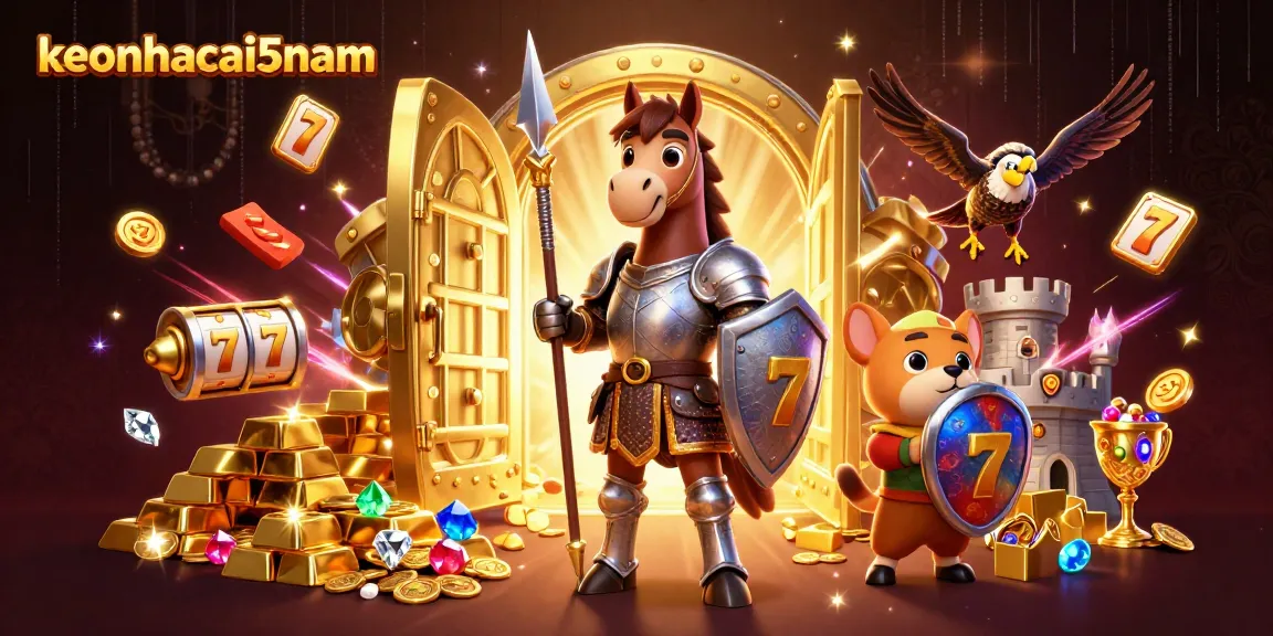 Engage with keonhacai5nam as a knight, puppy, and falcon celebrate riches and jackpots.