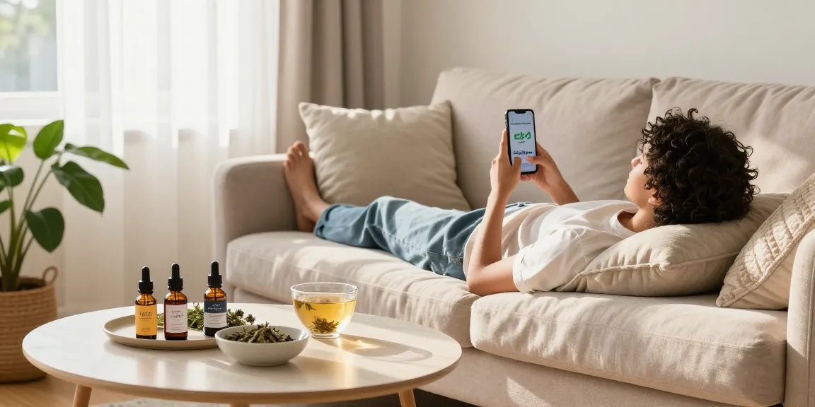 Stay updated with telegram weed UK in natural wellness setting with CBD oils and plants.