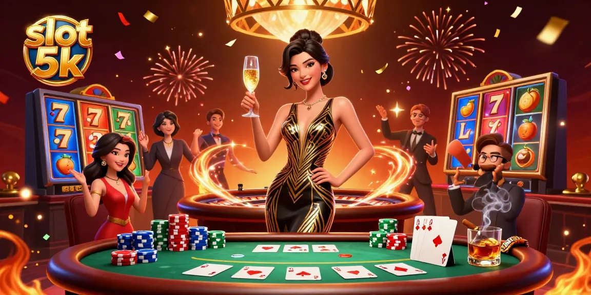 Engage with the exciting slot 5k games featuring vibrant characters in a glamorous casino setting.