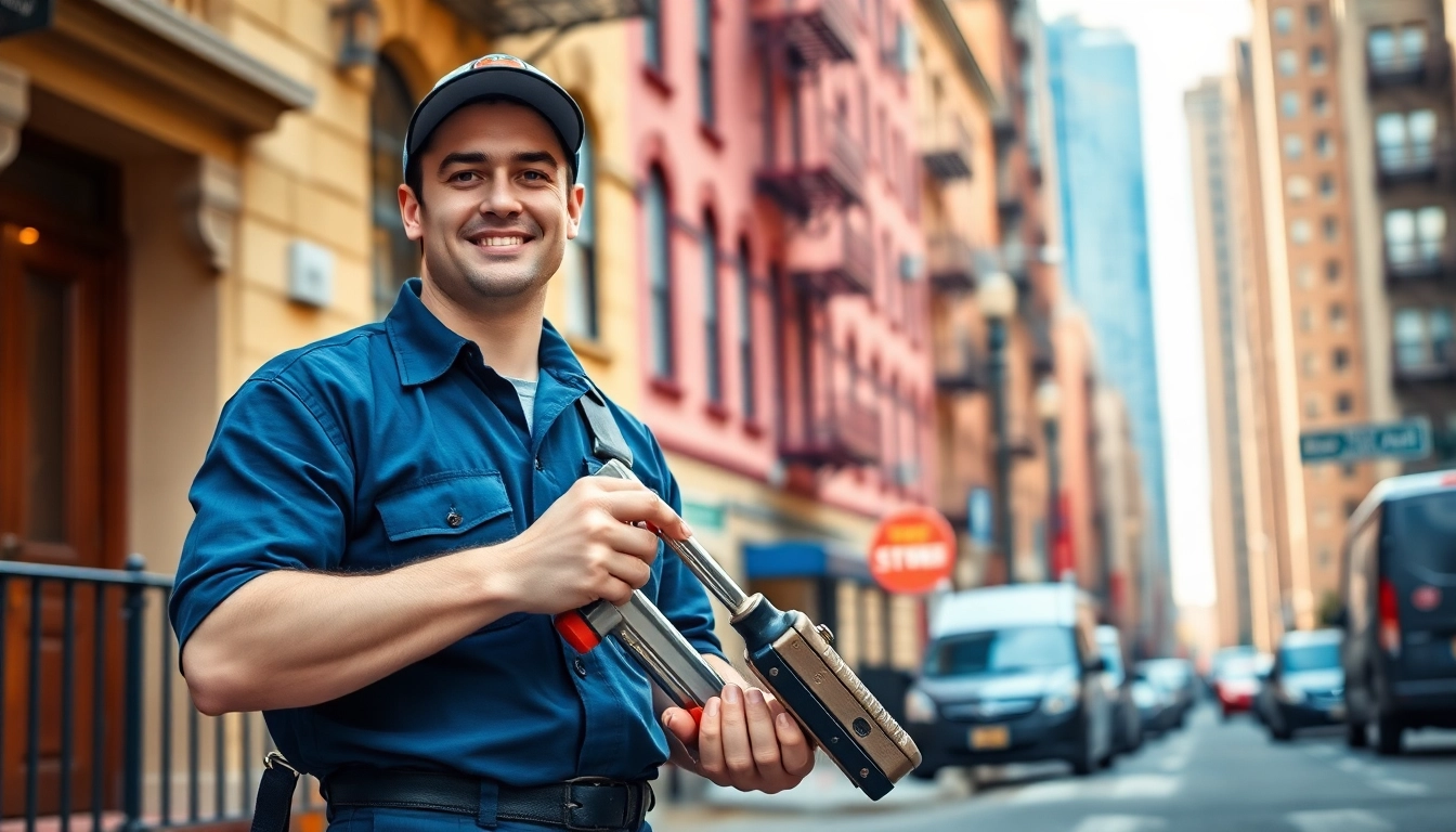 Reliable NYC emergency plumber & sewer providing urgent service in a bustling city setting.