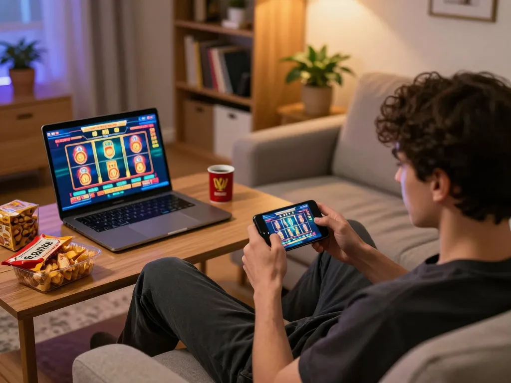 Engaging in online casino gameplay on a smartphone with sun win gaming strategies
