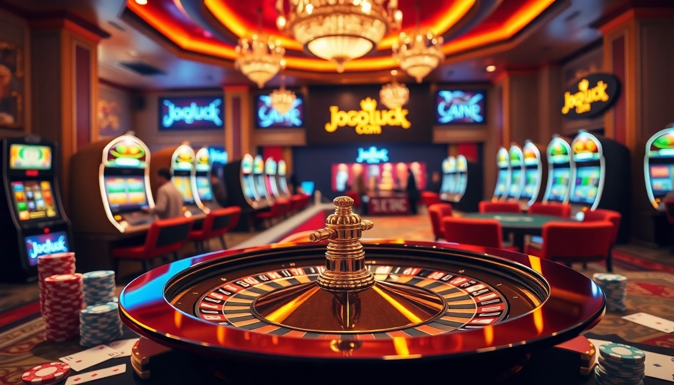 Experience the excitement of gambling at Jogoluck Com with engaging casino visuals.