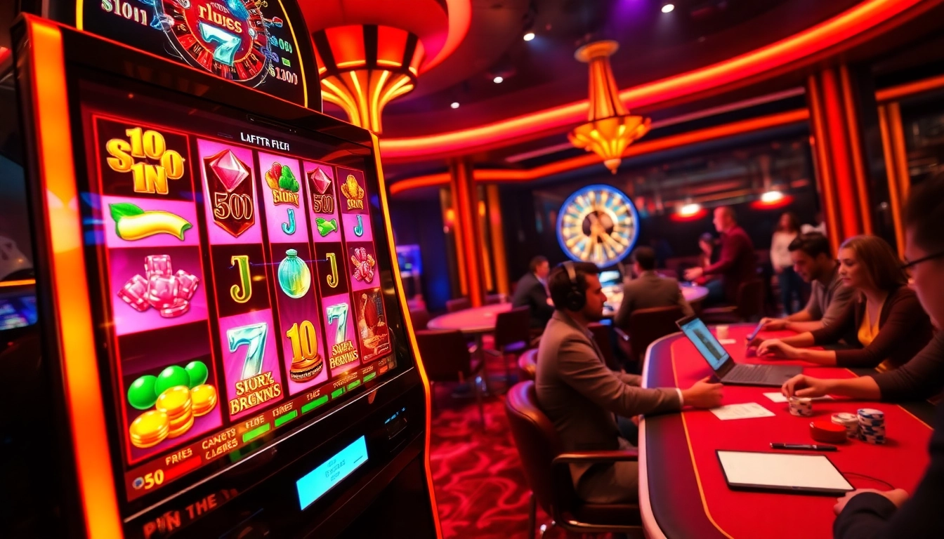 Experience thrilling wins with pen 4d as players engage in online slot games, capturing casino excitement.